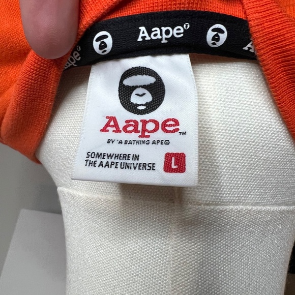AAPE by A Bathing Ape crewneck sweatshirt in orange - Picture 4 of 4
